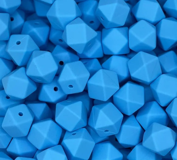 14MM HEXAGON CURIOUS BLUE #14 (1ct)