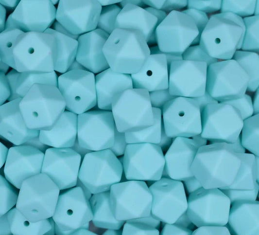 14MM HEXAGON SOFT CYAN #82 (1ct)