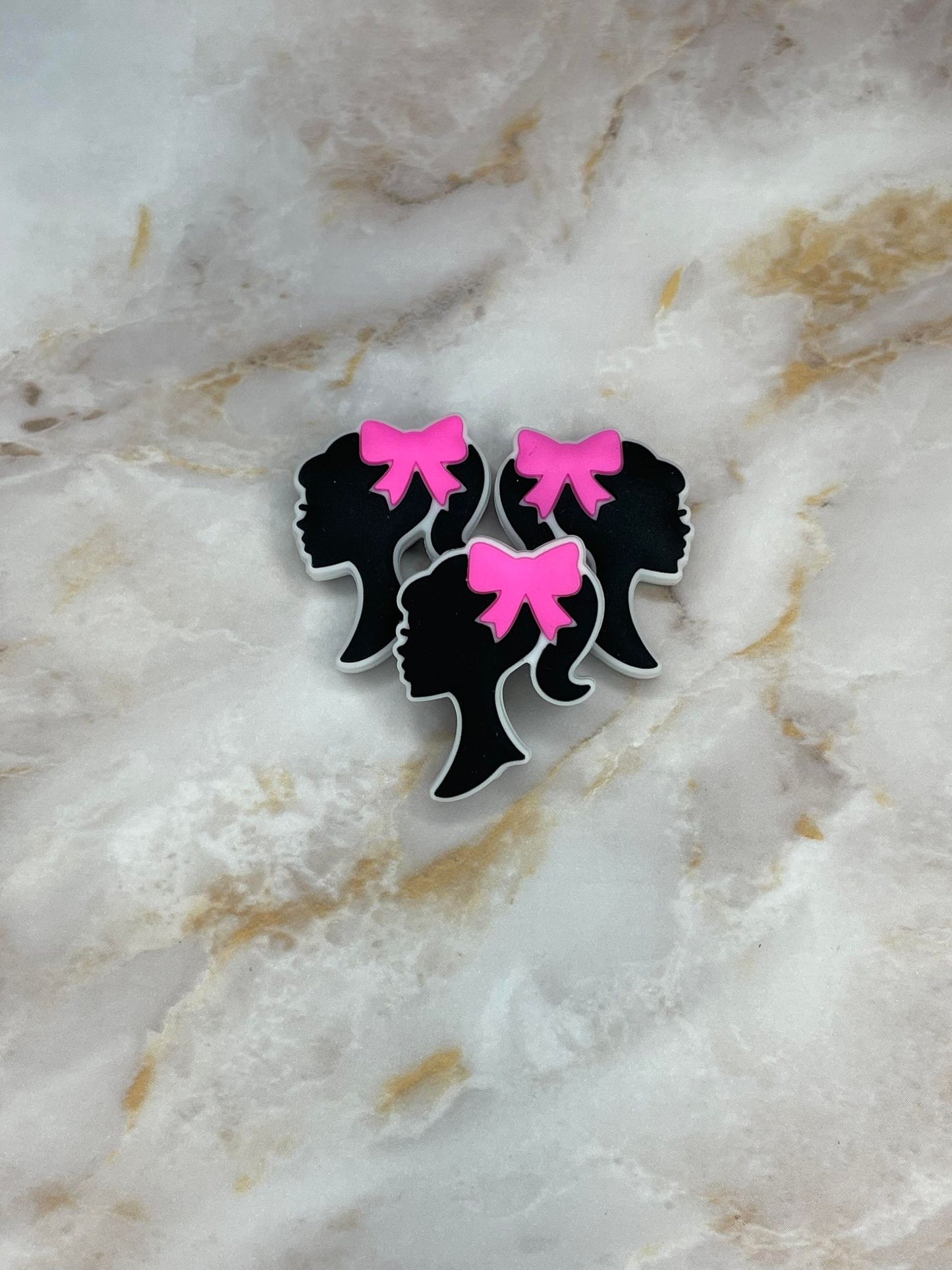 PINK BOW GIRL SILICONE FOCAL D529 (1ct)