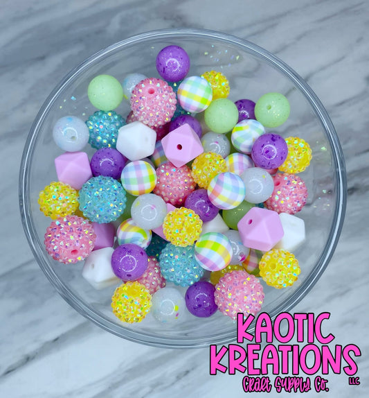 *KAELANN'S KREATION* PASTEL RAINBOW BEAD MIX #4 (50ct)