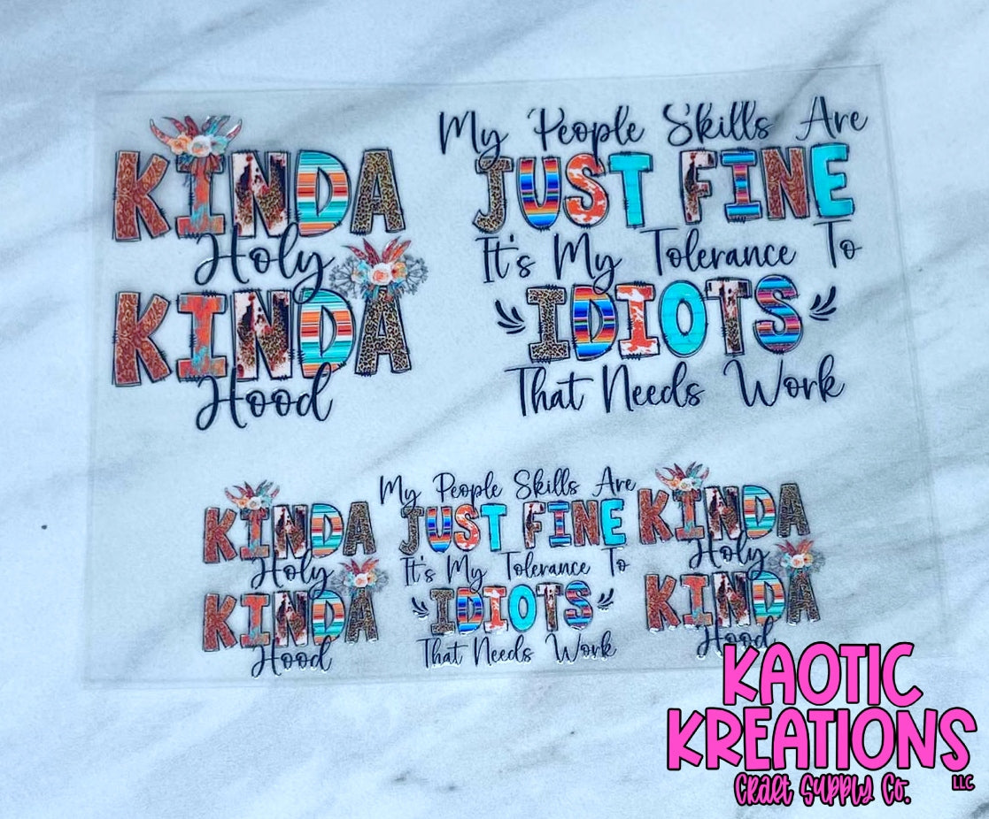 UV DTF MINI TUMBLER KEYCHAIN 2SK-583 WRAP T23 (1ct)