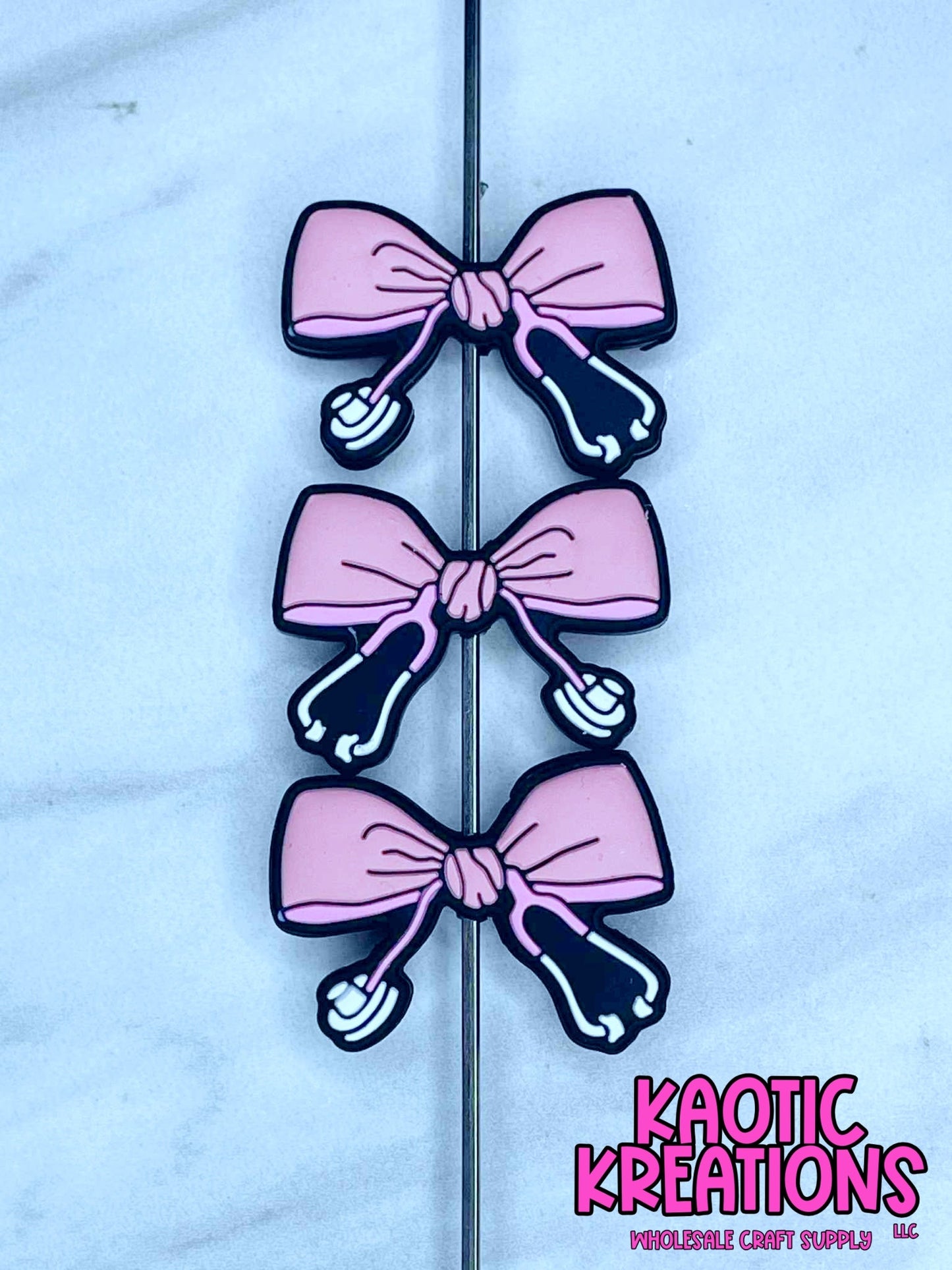 PINK BOW STETHOSCOPE SILICONE FOCAL D547 (1ct)