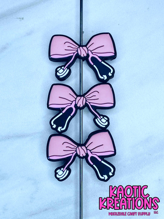 PINK BOW STETHOSCOPE SILICONE FOCAL D547 (1ct)