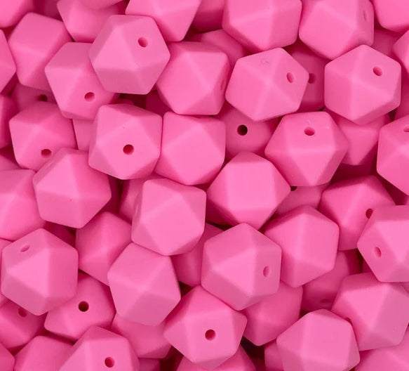 14MM HEXAGON BUBBLEGUM #89 (1ct)