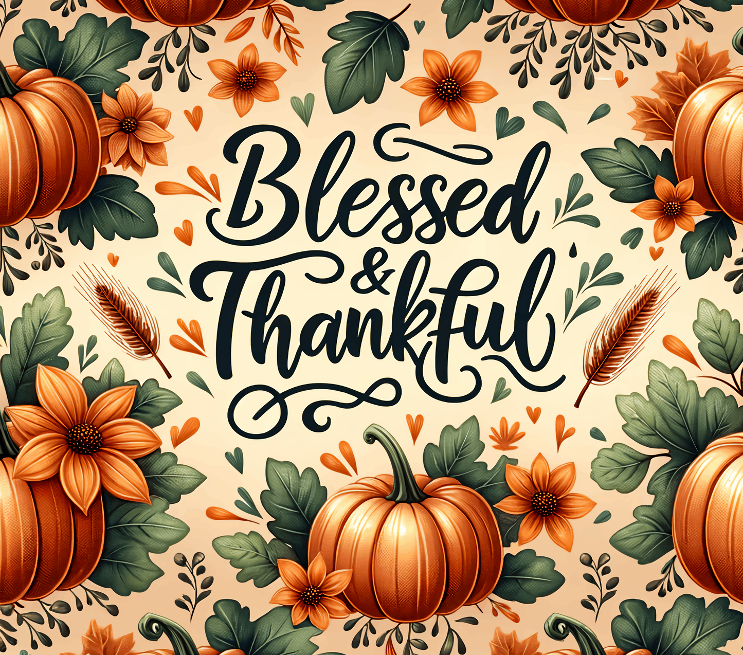 BLESSED and THANKFUL ~ 20 oz TUMBLER