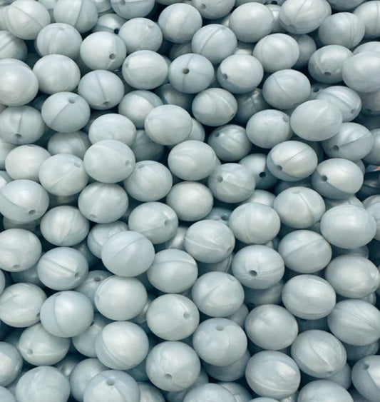 #189 SILVER MARBLE 15MM SOLID (1ct)