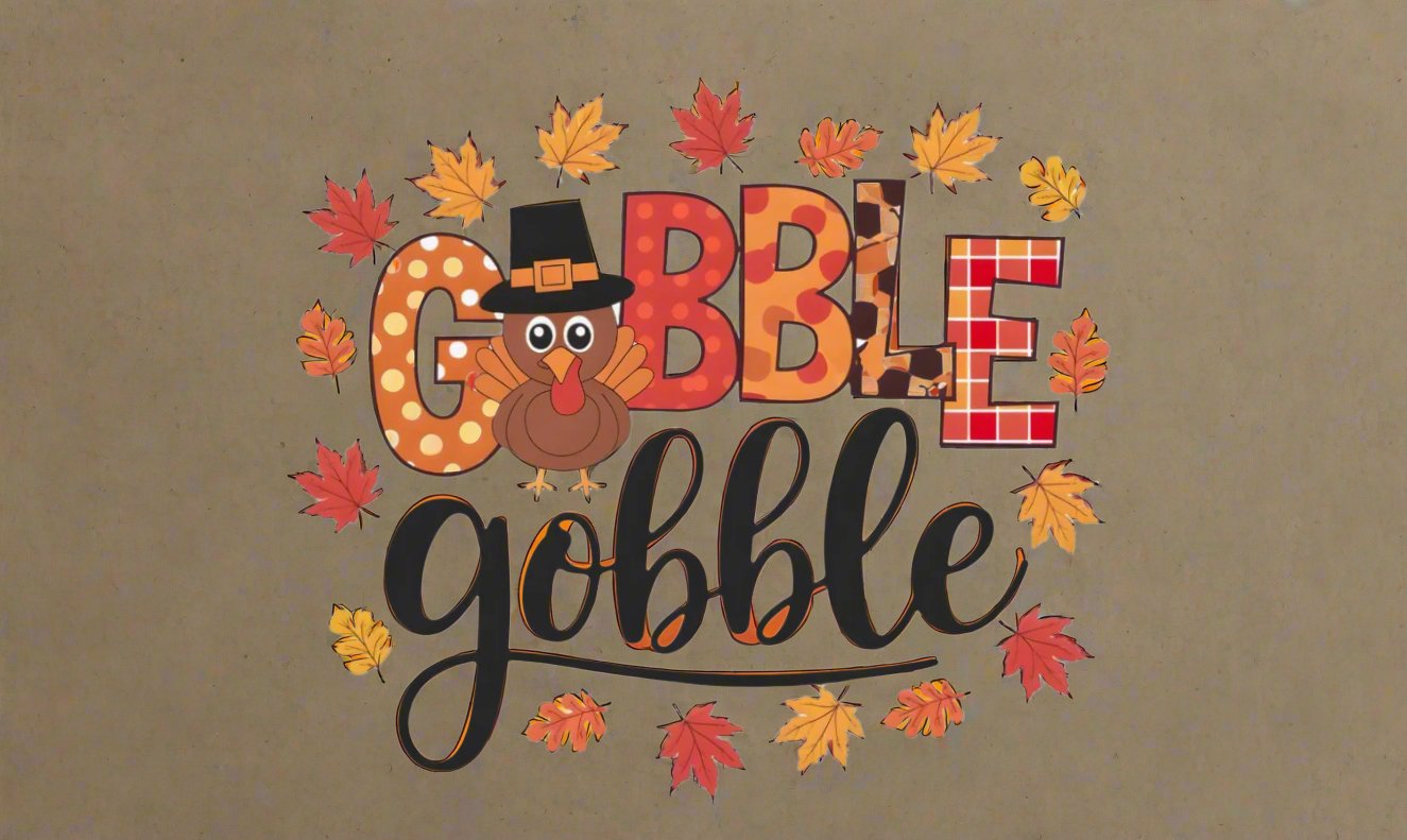 GOBBLE GOBBLE TURKEY CENTERPIECE ~ 20 oz TUMBLER