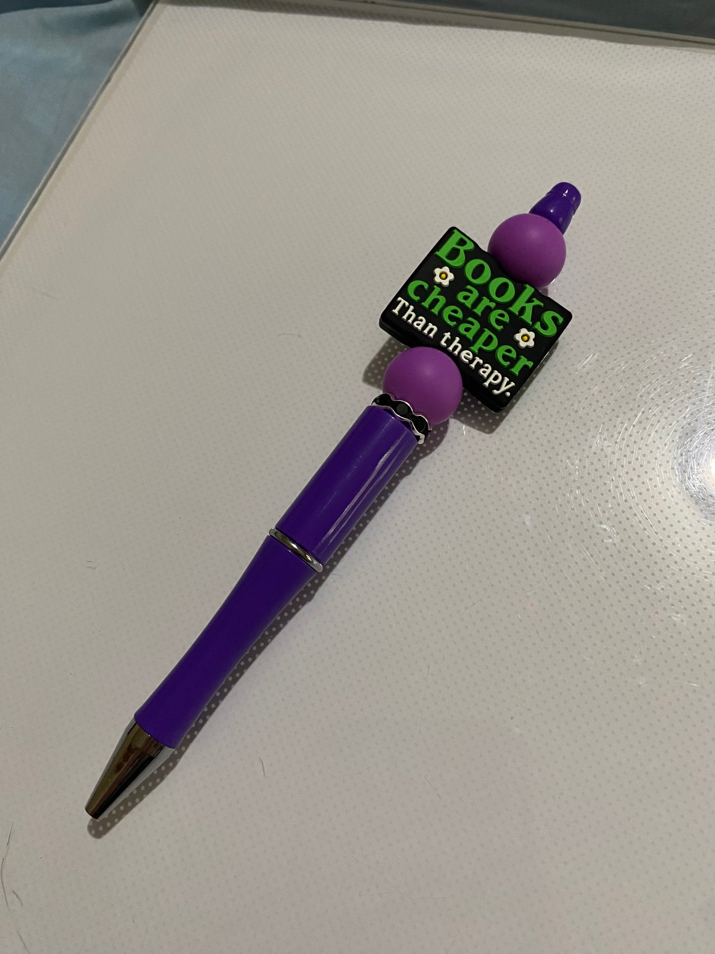 “Books are Cheaper Than Therapy” pen - 1
