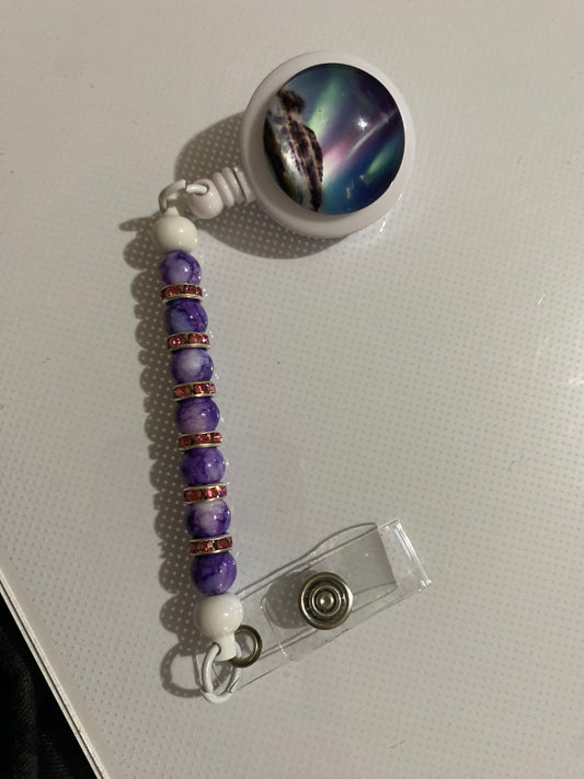 Aurora Borealis badge reel holder - 4