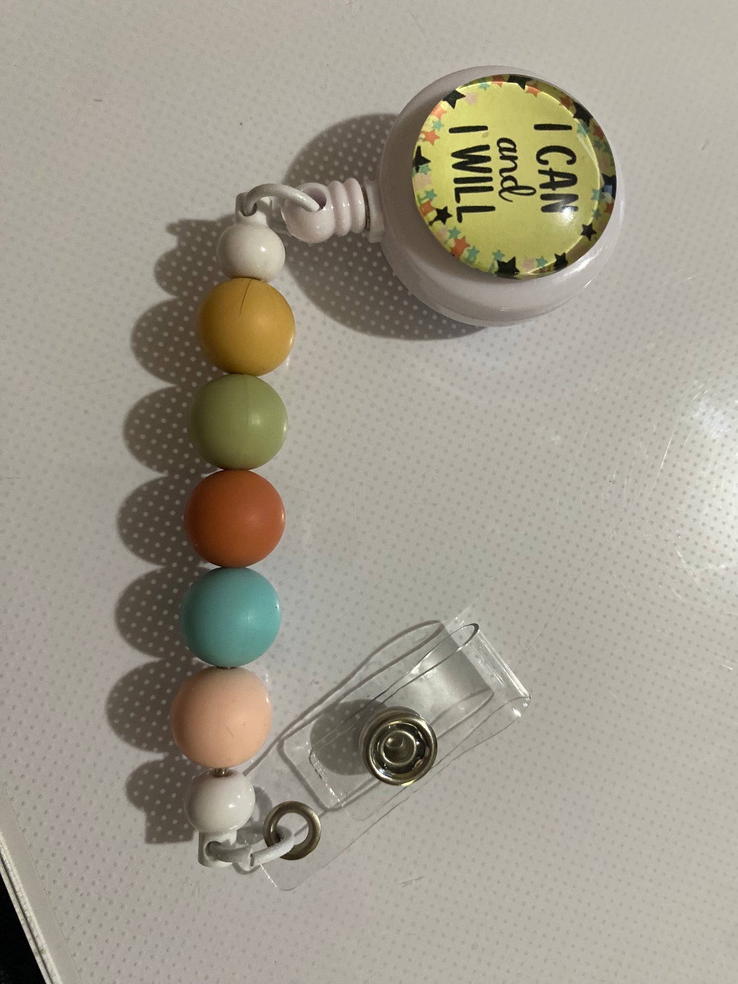 “I Can and I Will” badge reel holder