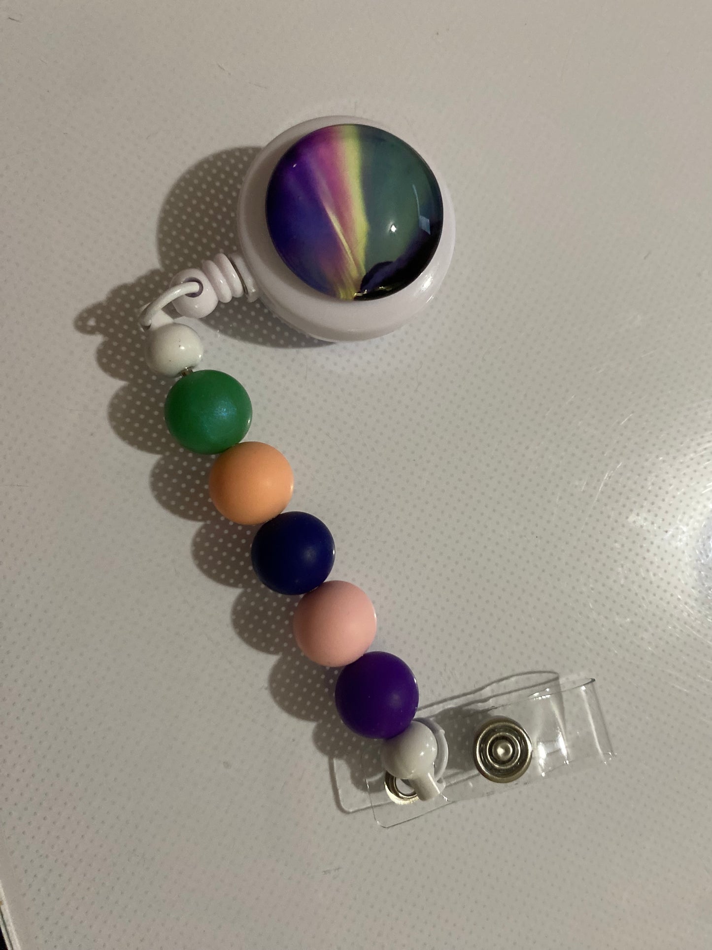 Aurora Borealis badge reel holder - 10