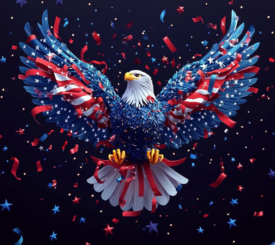 20 oz Tumbler - Confetti Eagle