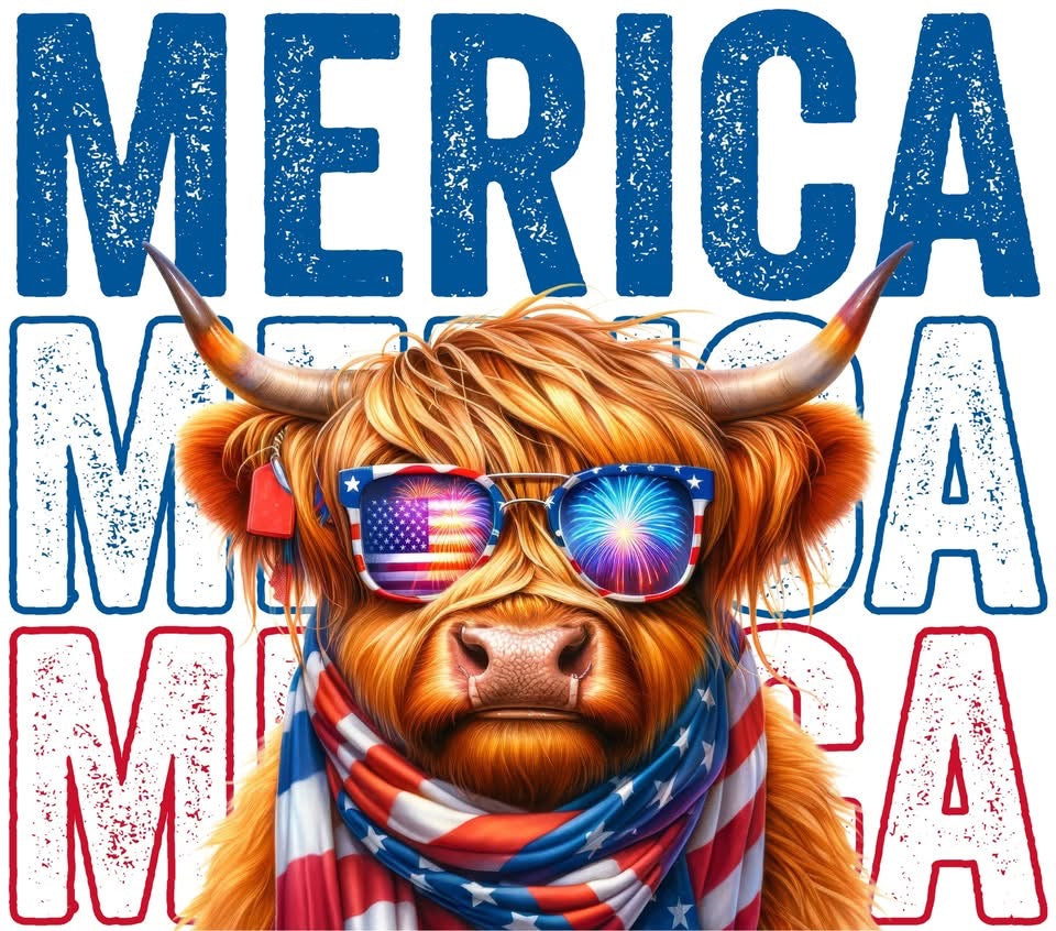 20 oz Tumbler - Merica Cow