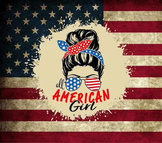 20 oz Tumbler - All American Girl