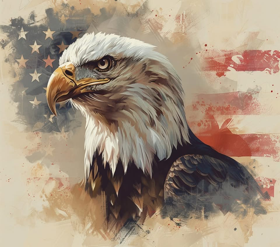 20 oz Tumbler - Rustic American Eagle - 1