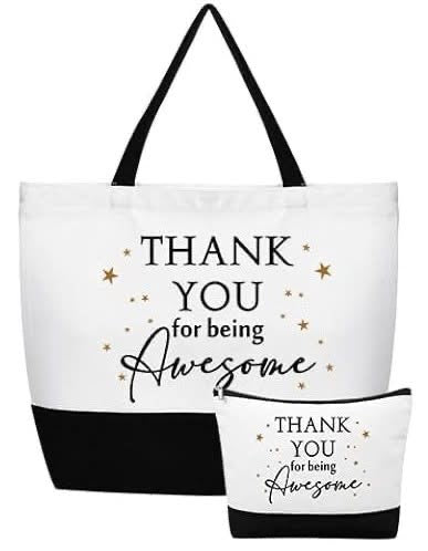Thank You for being Awesome - Tote bag and makeup pouch