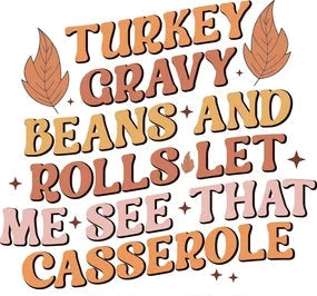 TURKEY ~ GRAVY ~ BEANS ~ AND ~ ROLLS ~ 20 oz TUMBLER