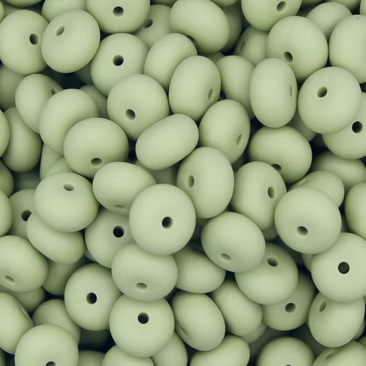 14MM ABACUS BEAD SAGE #70