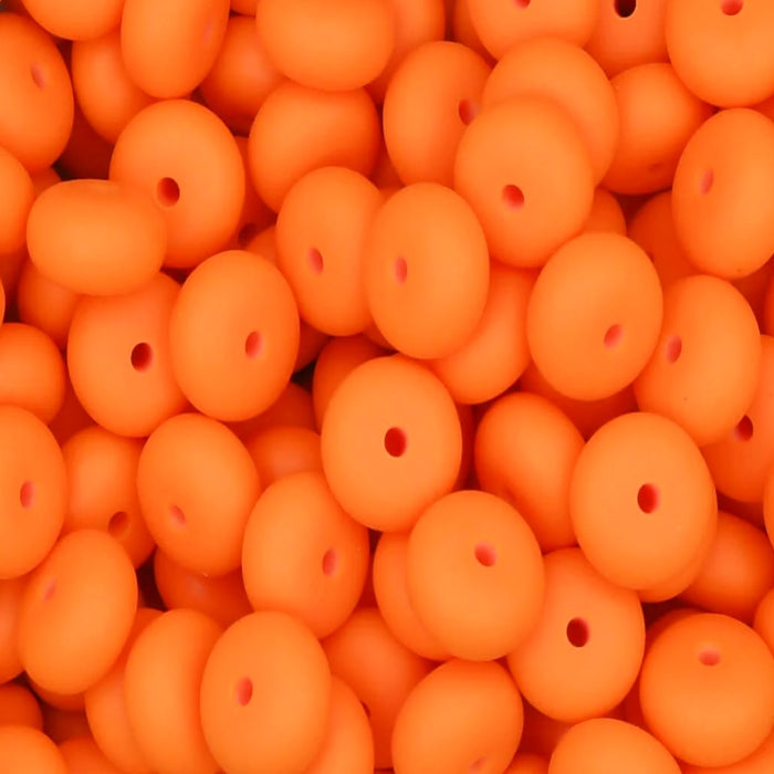 14MM ABACUS BEAD SAFETY ORANGE #8