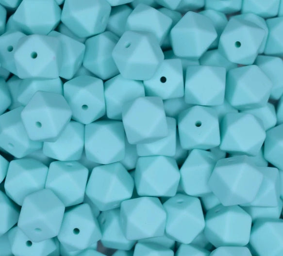14MM HEXAGON SOFT CYAN #82 (1ct)