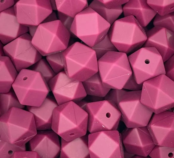 14MM HEXAGON MERLOT #24 (1ct)