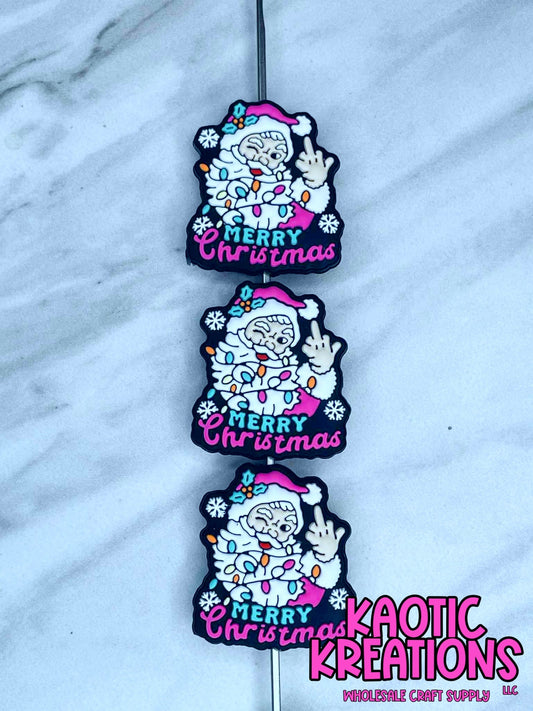 MERRY CHRISTMAS SILICONE FOCAL D443 (1ct)