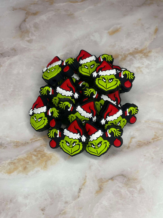 STOLE CHRISTMAS GRINCH FACE SILICONE FOCAL B6 (1ct)