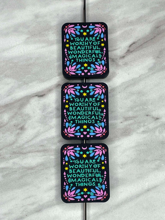 YOU ARE WORTHY SILICONE FOCAL D132 (1ct)