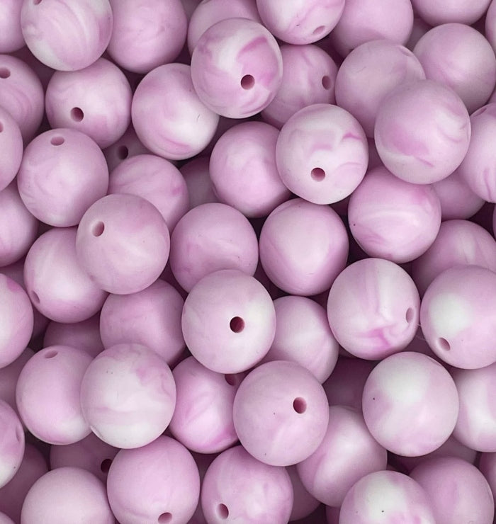 #239 ALMOST PURPLE MARBLE 15MM SOLID (1ct)