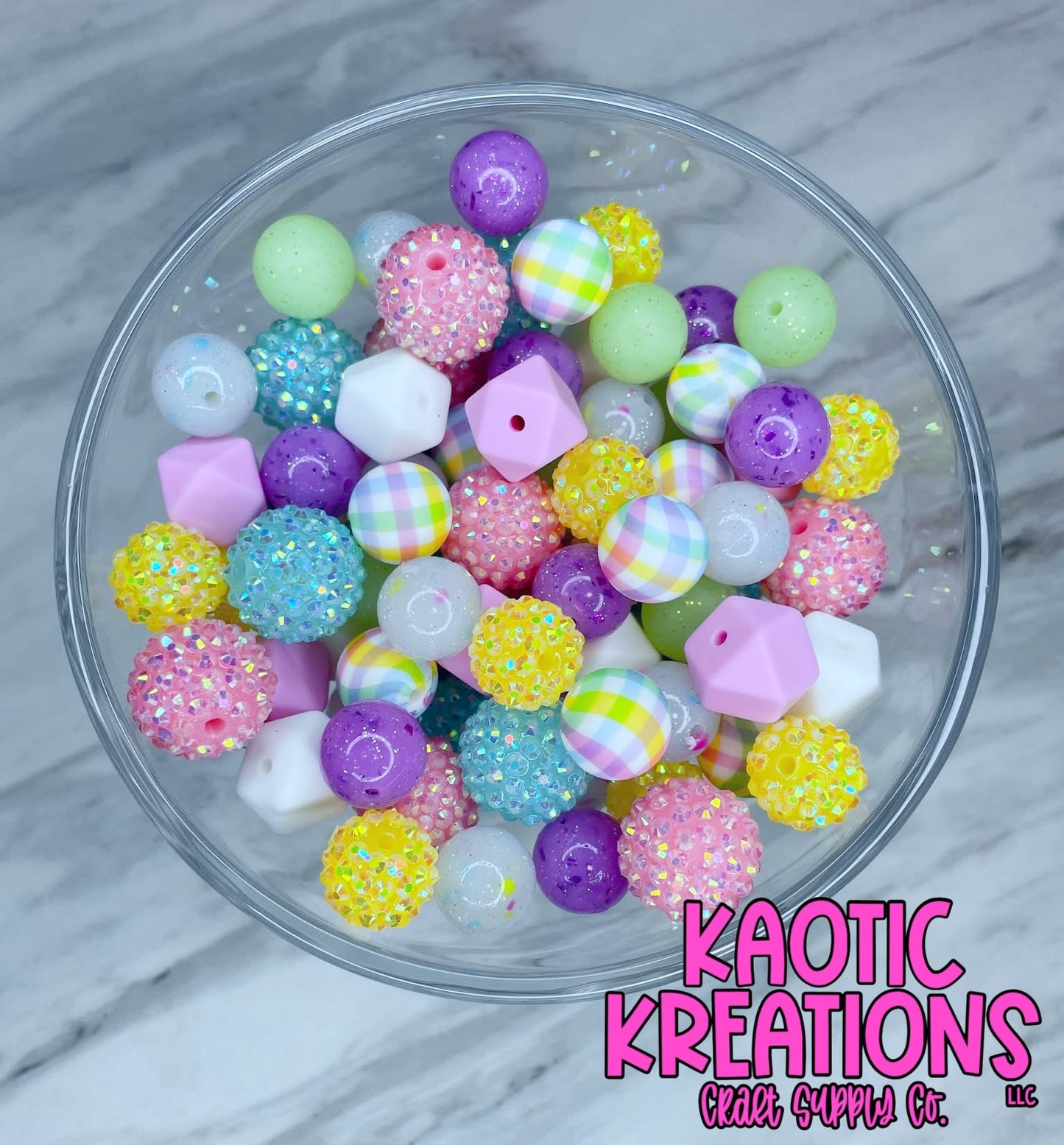 *KAELANN'S KREATION* PASTEL RAINBOW BEAD MIX #4 (50ct)