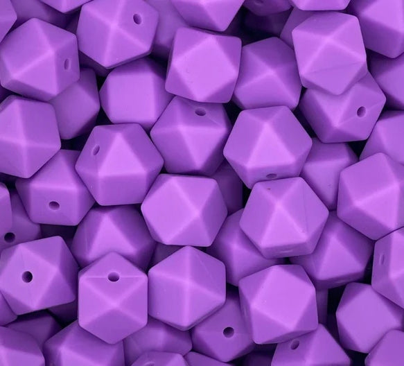 14MM HEXAGON ORCHID #4 (1ct)