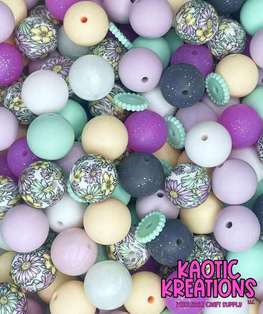 *KAELANN'S KREATION* SILICONE BEAD MIX #21 (34ct)