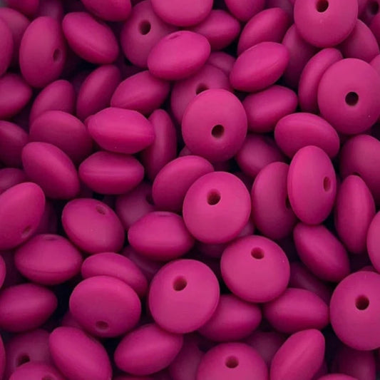 #214 12MM LENTIL RASPBERRY (1ct)