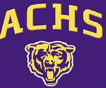 ACHS BEAR LOGO PURPLE AND GOLD ~ 20 oz TUMBLER