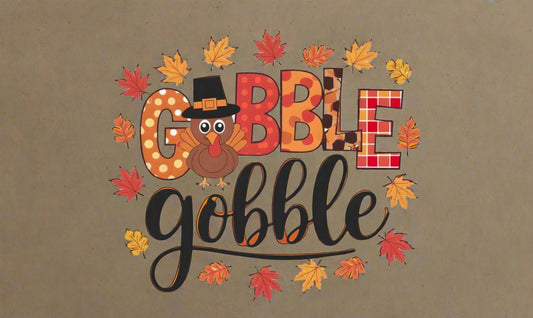GOBBLE GOBBLE TURKEY CENTERPIECE ~ 20 oz TUMBLER