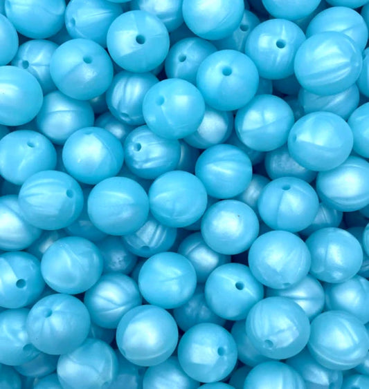 #66 BRIGHT BLUE MARBLE 15MM SOLID (1ct)