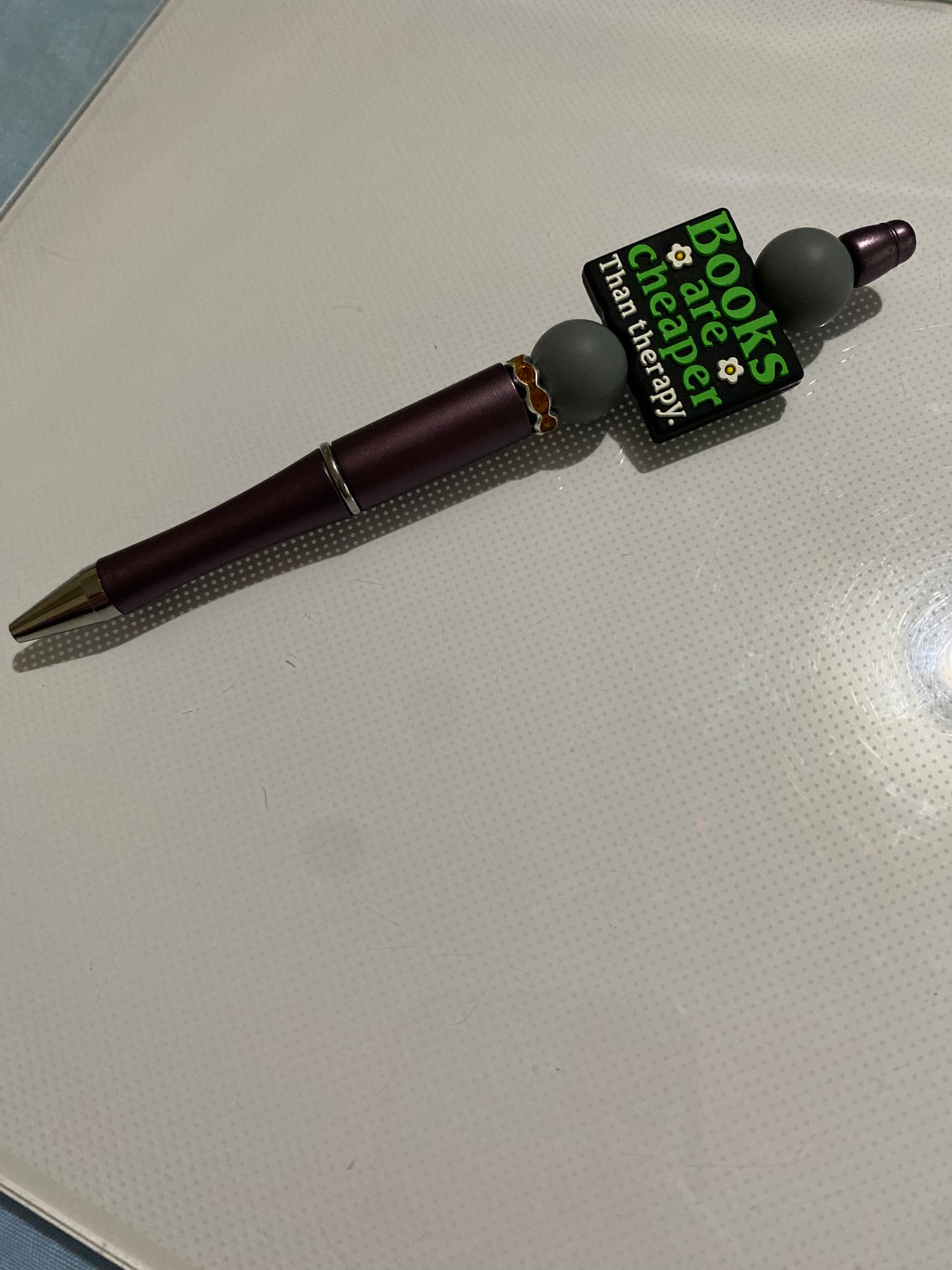 “Books are Cheaper Than Therapy” pen - 3