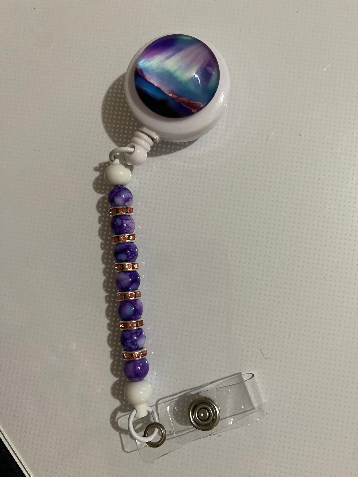 Aurora Borealis badge reel holder - 2