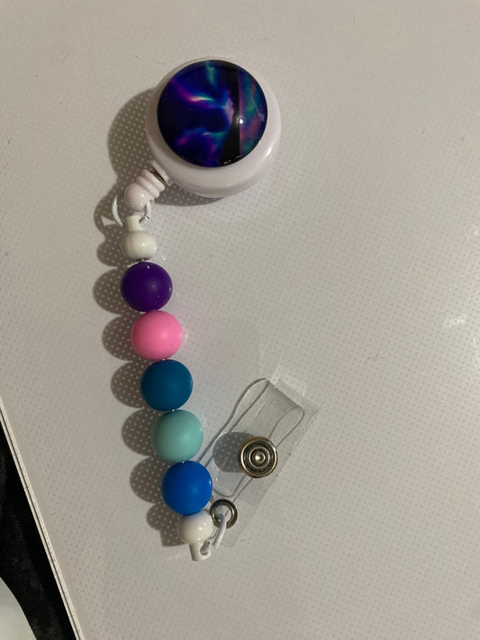 Aurora Borealis badge reel holder - 3