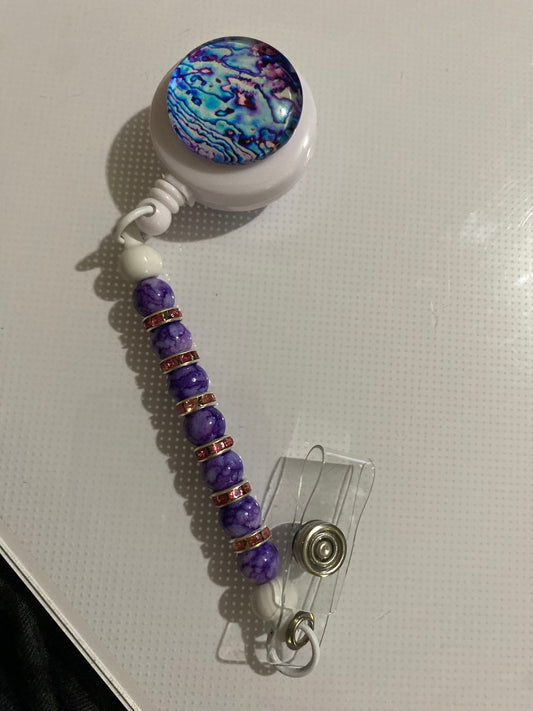 Splatter paint badge reel holder - 1