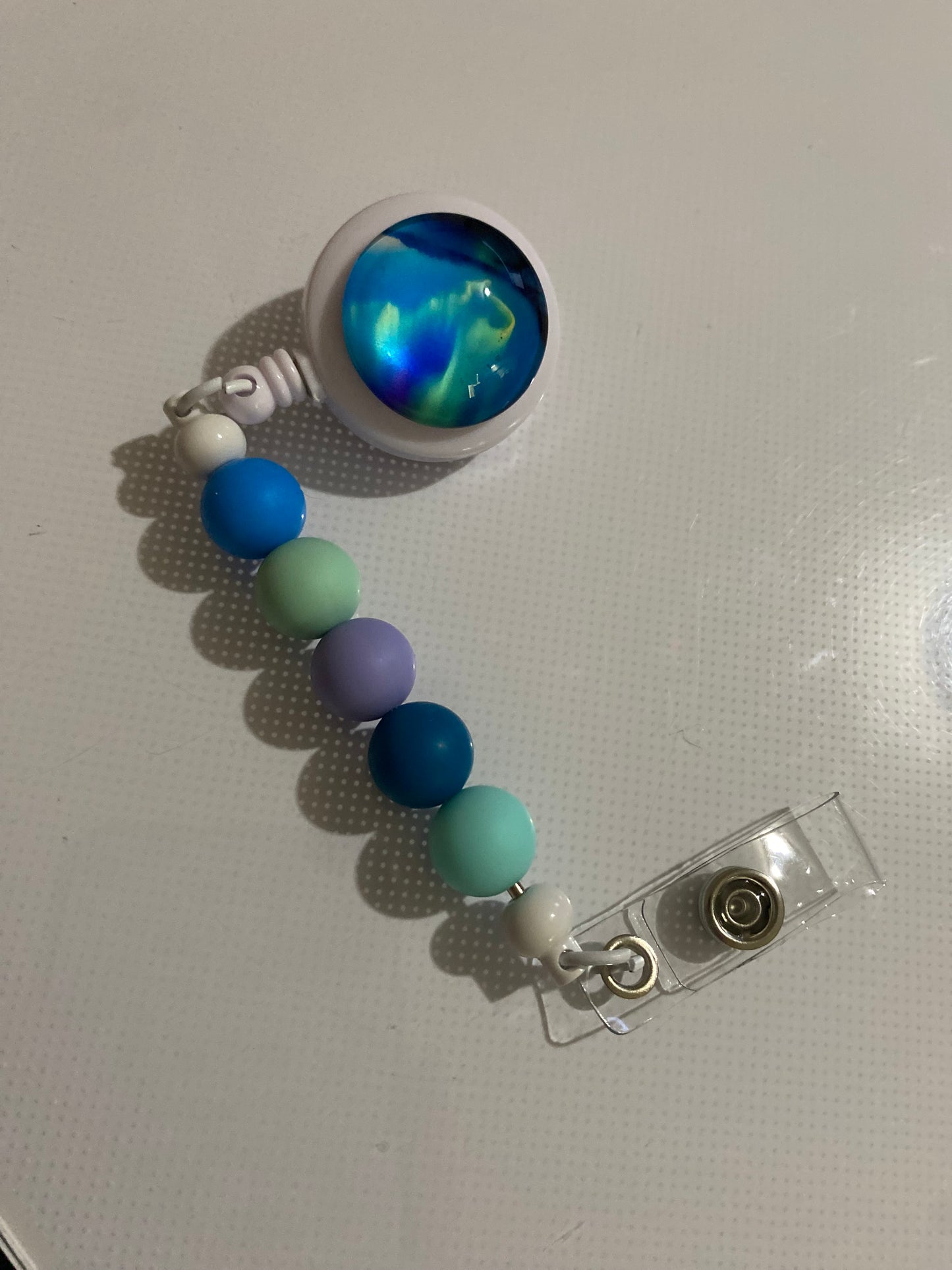 Aurora Borealis badge reel holder - 7