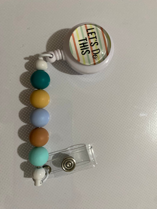 “Let’s Do This” badge reel holder