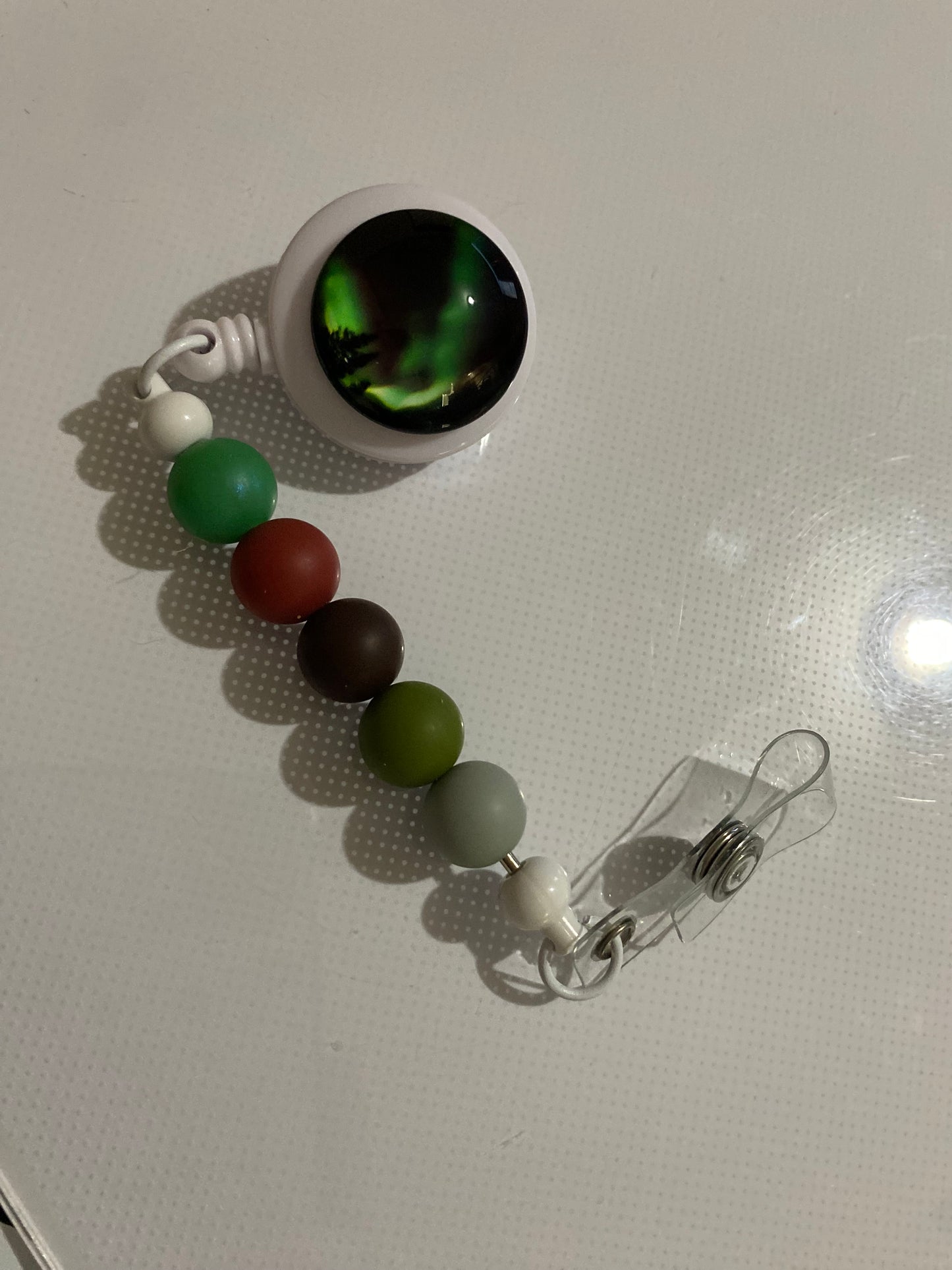 Aurora Borealis badge reel holder - 8