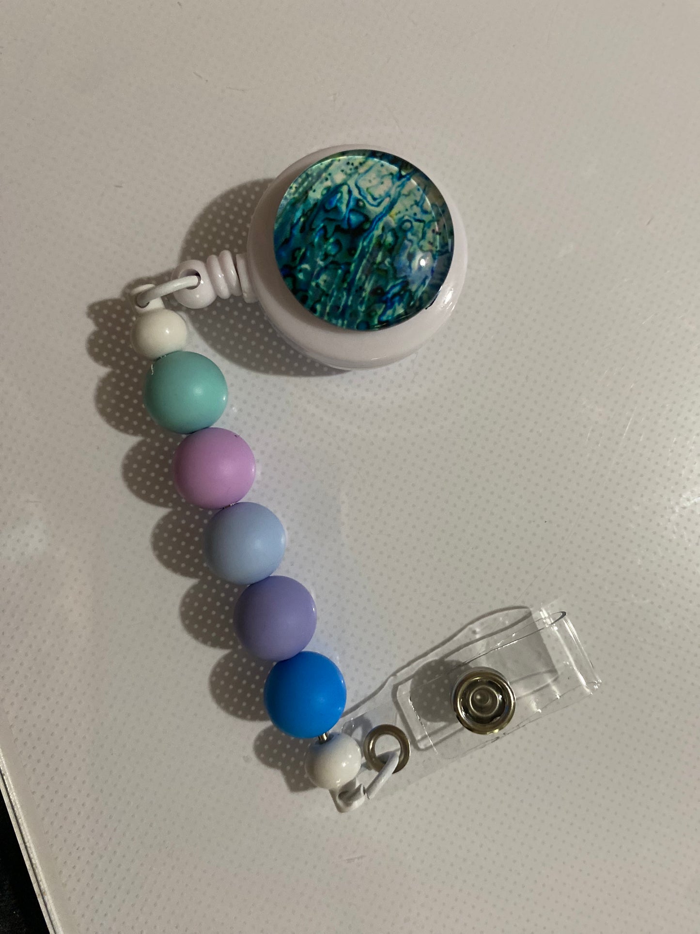 Aurora Borealis badge reel holder - 9