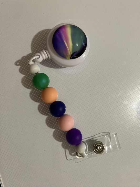 Aurora Borealis badge reel holder - 10