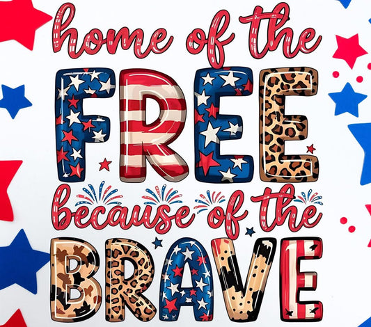 20 oz Tumbler - Home of the Free Because of the Brave
