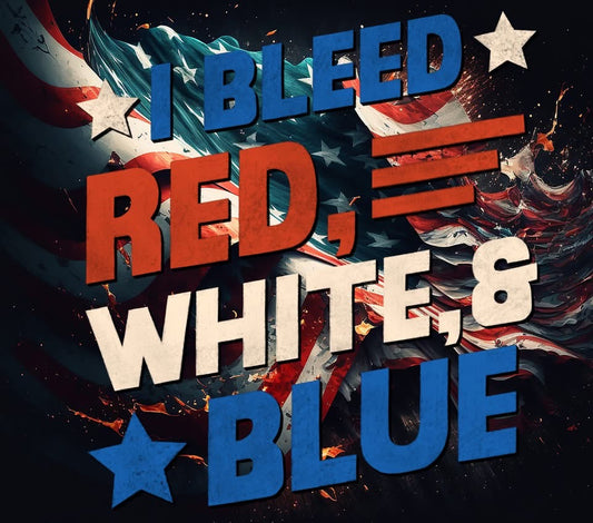 20 oz Tumbler - I Bleed Red White and Blue