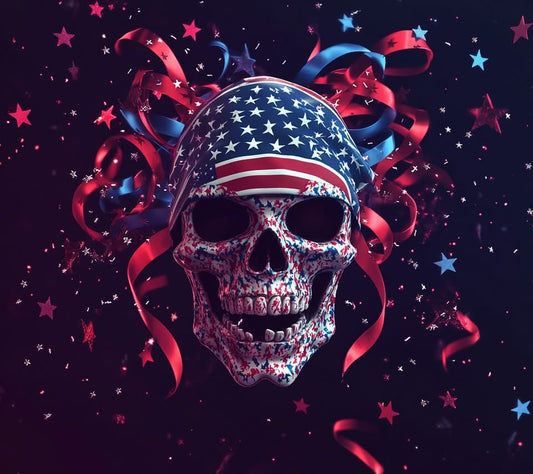 20 oz Tumbler - American Skull - 2
