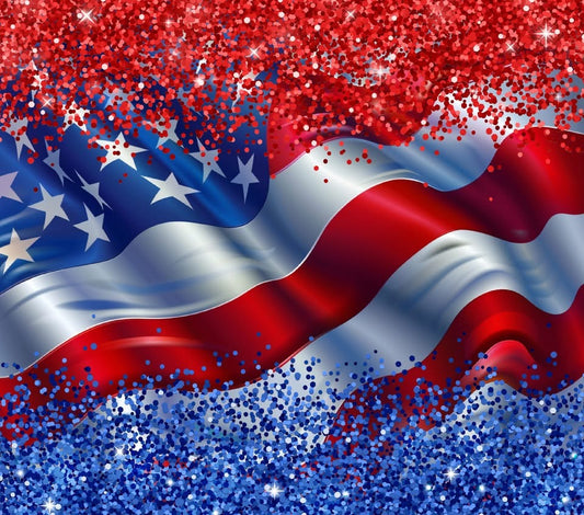 20 oz Tumbler  - Sparkle American Flag