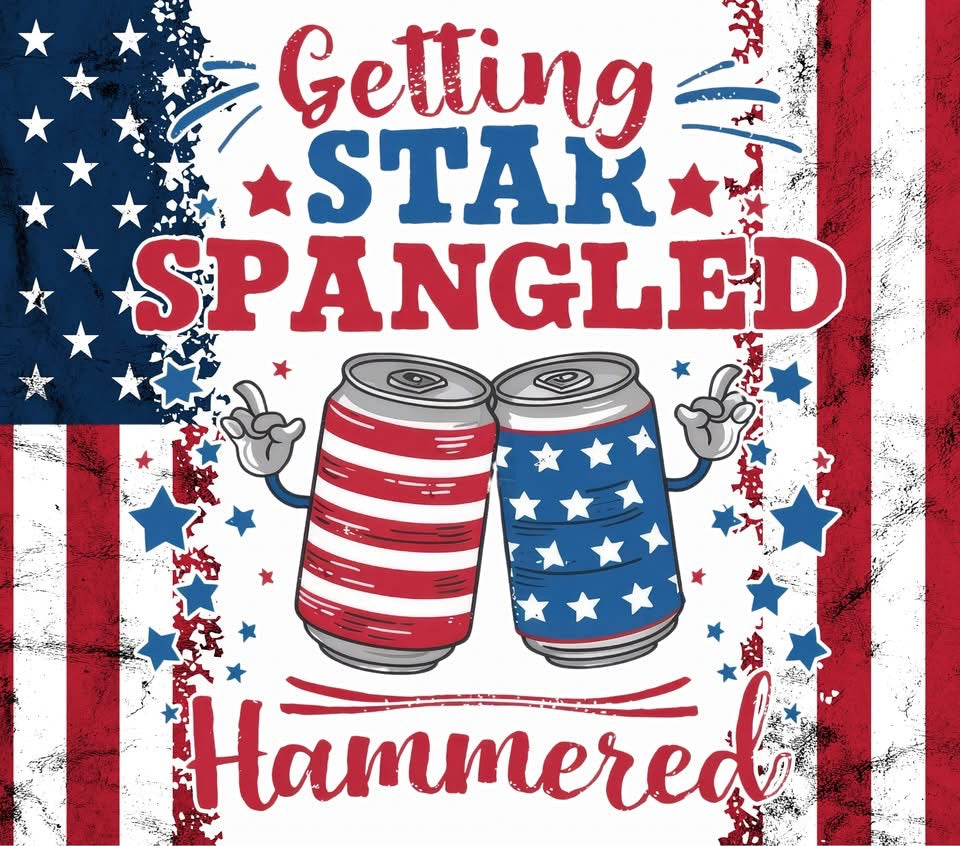 20 oz Tumbler - Getting Star Spangled Hammered
